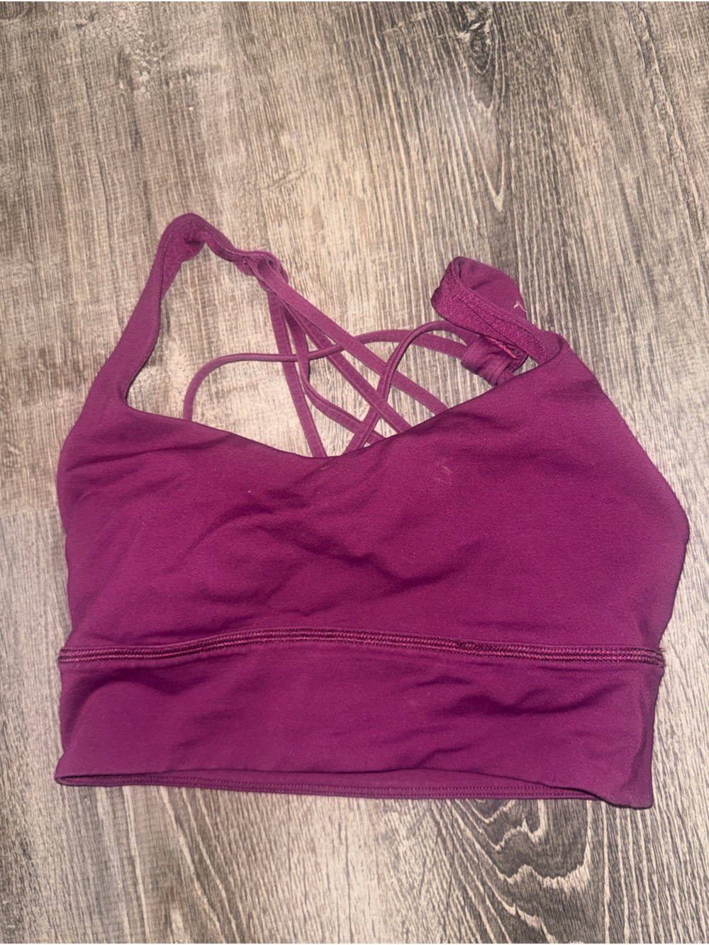 Women’s Strappy Maroon Sports Bra